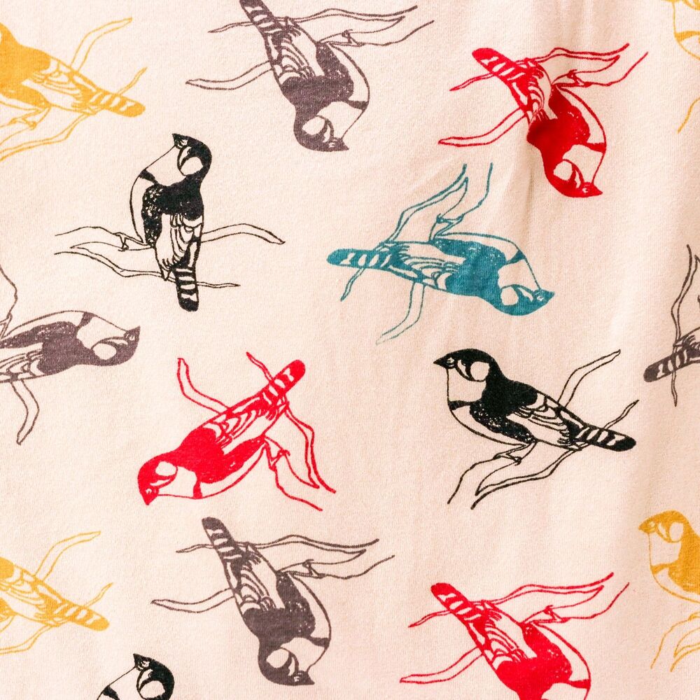 Effie's Heart Cotton Bird Print Faux Tie Front Tank Top XL - Picture 6 of 6